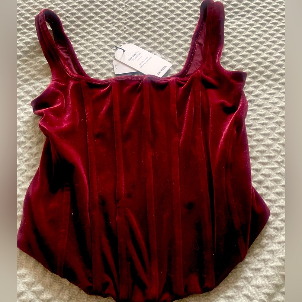 Velvet corset top